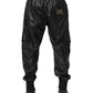 Black Cotton Cargo Jogger Sweatpants Pants