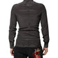 Dark Gray Silk GOLD Dress Formal Shirt