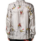 Multicolor Silk Printed Button Down Shirt