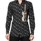 Black GOLD Instrument Embellished Shirt