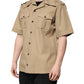 Brown Graphic Print Short Sleeves Shirt