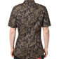 Multicolor Camouflage Button Down GOLD Shirt