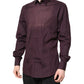 Burgundy Cotton GOLD Long Sleeves Shirt