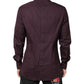Burgundy Cotton GOLD Long Sleeves Shirt