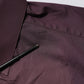 Burgundy Cotton GOLD Long Sleeves Shirt