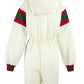 Cream Polyester Hooded Logo Sweatsuit
