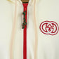 Cream Polyester Hooded Logo Sweatsuit