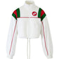 White Polyester Logo Sweatshirt