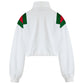 White Polyester Logo Sweatshirt