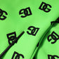 Green Polyester DGLogo Print Hooded Sweater