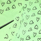 Green Cotton Logo Heart Print Hooded Sweater