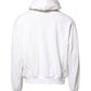 White Embossed Logo Hooded Sweatshirt Sweater