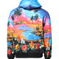 Multicolor Print Hooded Sweatshirt Sweater