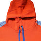 Orange Cotton Hooded Men Sweatshirt Sweater