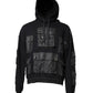 Black Cotton Hooded Sweatshirt Sweater