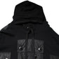 Black Cotton Hooded Sweatshirt Sweater