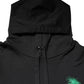 Black Embroidery Hooded Sweatshirt Sweater
