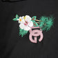Black Embroidery Hooded Sweatshirt Sweater
