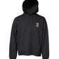 Black Bee Crown Embroidery Hooded Sweater