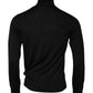 Black Cashmere Knitted Men Pullover Sweater