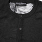 Black Printed Knitted Men Pullover Sweater