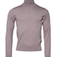 Brown Cashmere Knitted Men Pullover Sweater