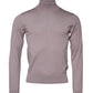 Brown Cashmere Knitted Men Pullover Sweater