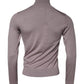 Brown Cashmere Knitted Men Pullover Sweater