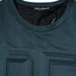 Dark Green Embossed Logo Pullover Sweater
