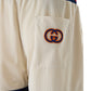Cream polyester Logo Shorts