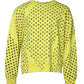 Yellow Heart Crew Neck Men Pullover Sweater