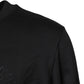 Black Embroidered Crew Neck Pullover Sweater