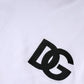White Logo Cotton Crew Neck Pullover Sweater
