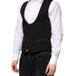 Black Wool Waistcoat Dress Formal Vest