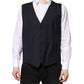 Black Wool Waistcoat Dress Formal Vest