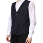 Black Wool Waistcoat Dress Formal Vest