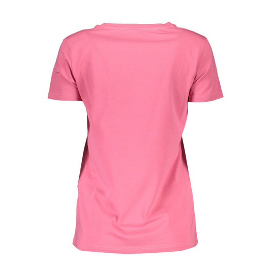 Pink Cotton Women T-Shirt