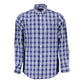 Blue Cotton Men Shirt