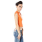 Orange Cotton Tops & T-Shirt
