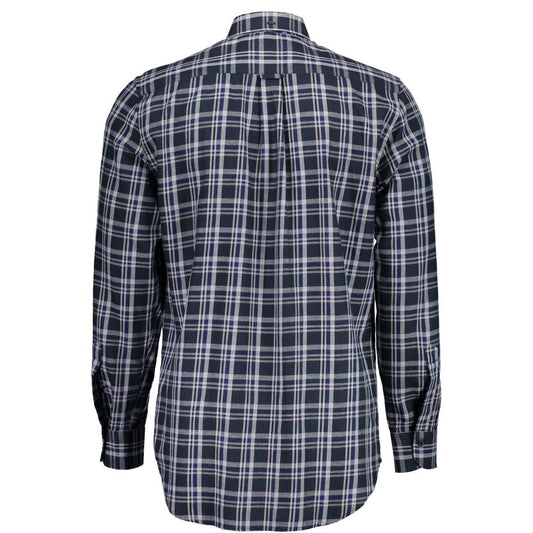Blue Cotton Men Shirt