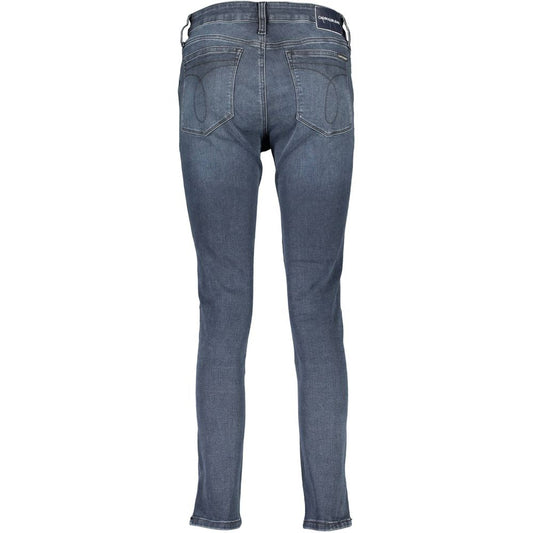 Blue Cotton Women Jeans
