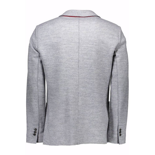 Gray Wool Men Jacket