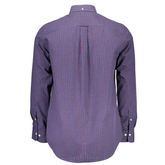 Blue Cotton Men Shirt