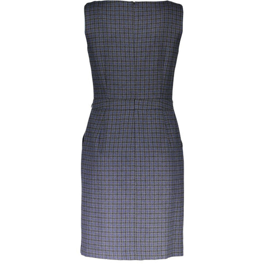 Blue Wool Women Dress