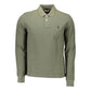 Green Cotton Men Polo Shirt