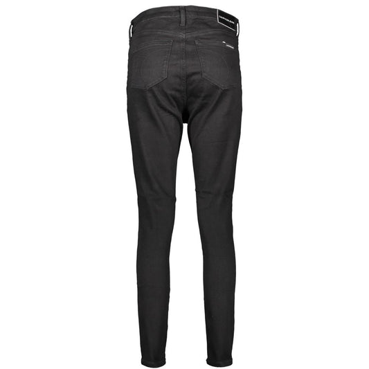 Black Cotton Jeans & Pant