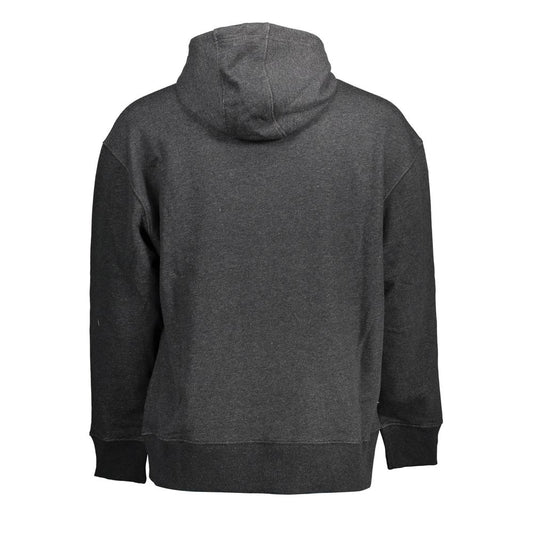 Black Cotton Mens Hoodie