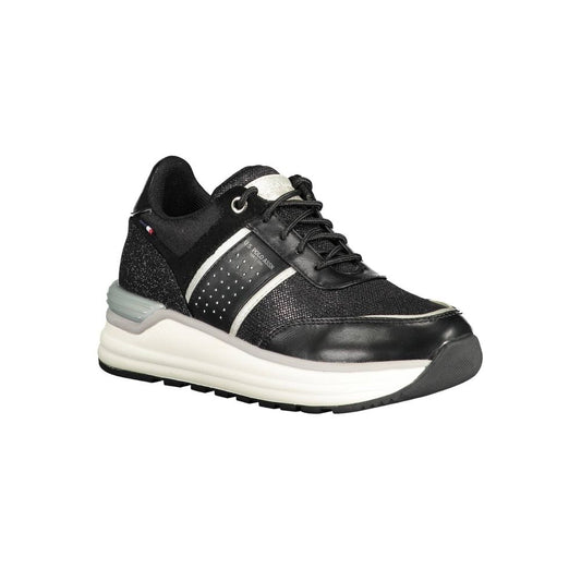 Black Polyester Sneaker