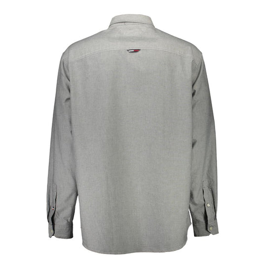 Gray Cotton Men Shirt