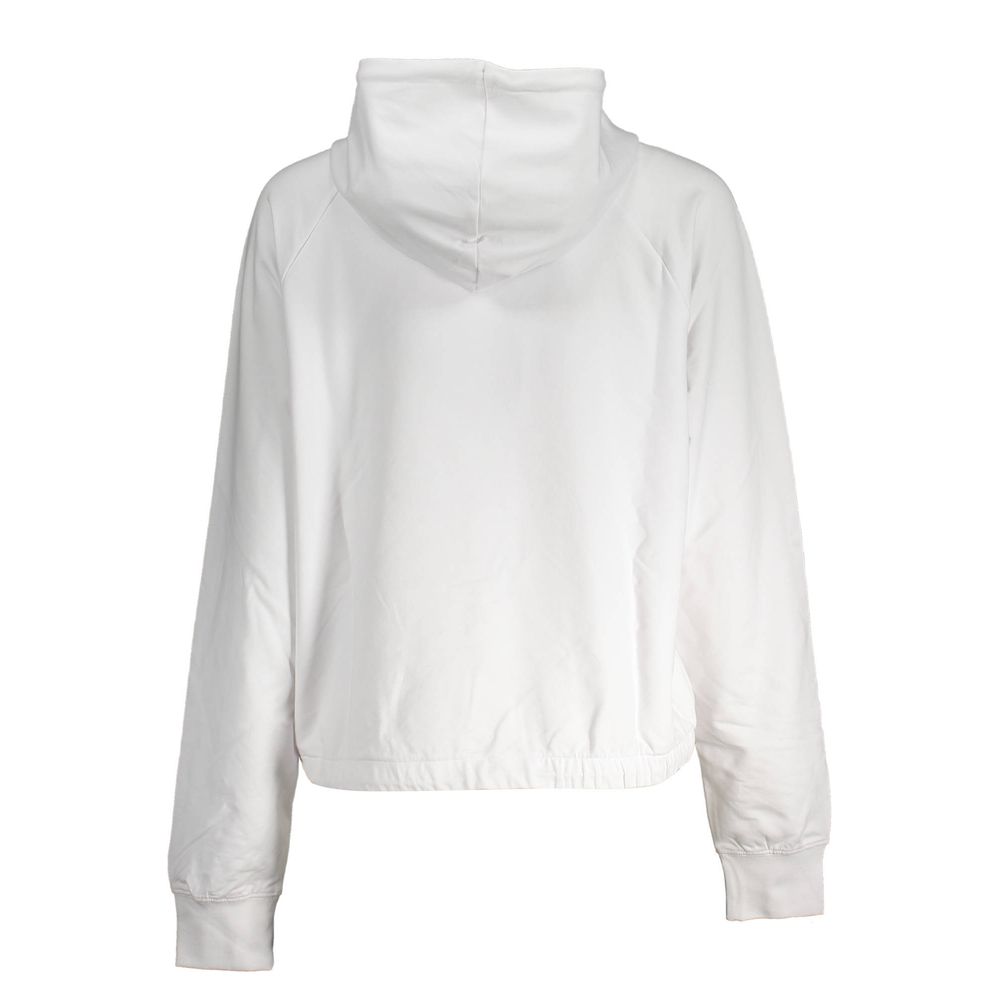 White Cotton Women Sweatshirt